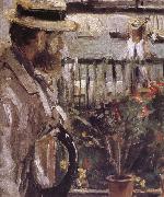 Berthe Morisot Detail of  The man at the Huaiter Island oil painting artist